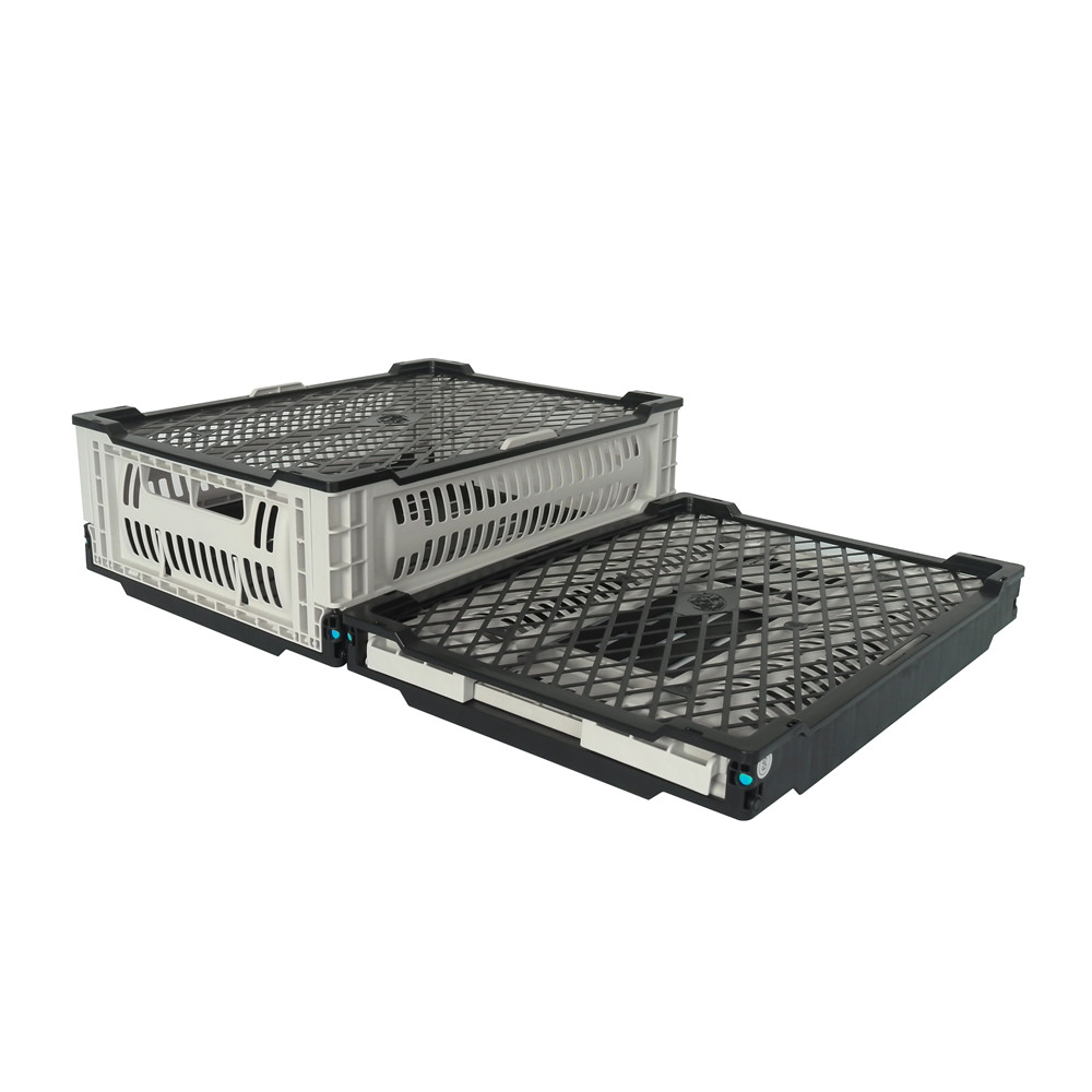 QUANYUN Recyclable Solid Plastic PP Mesh Storage Crate KN403012C