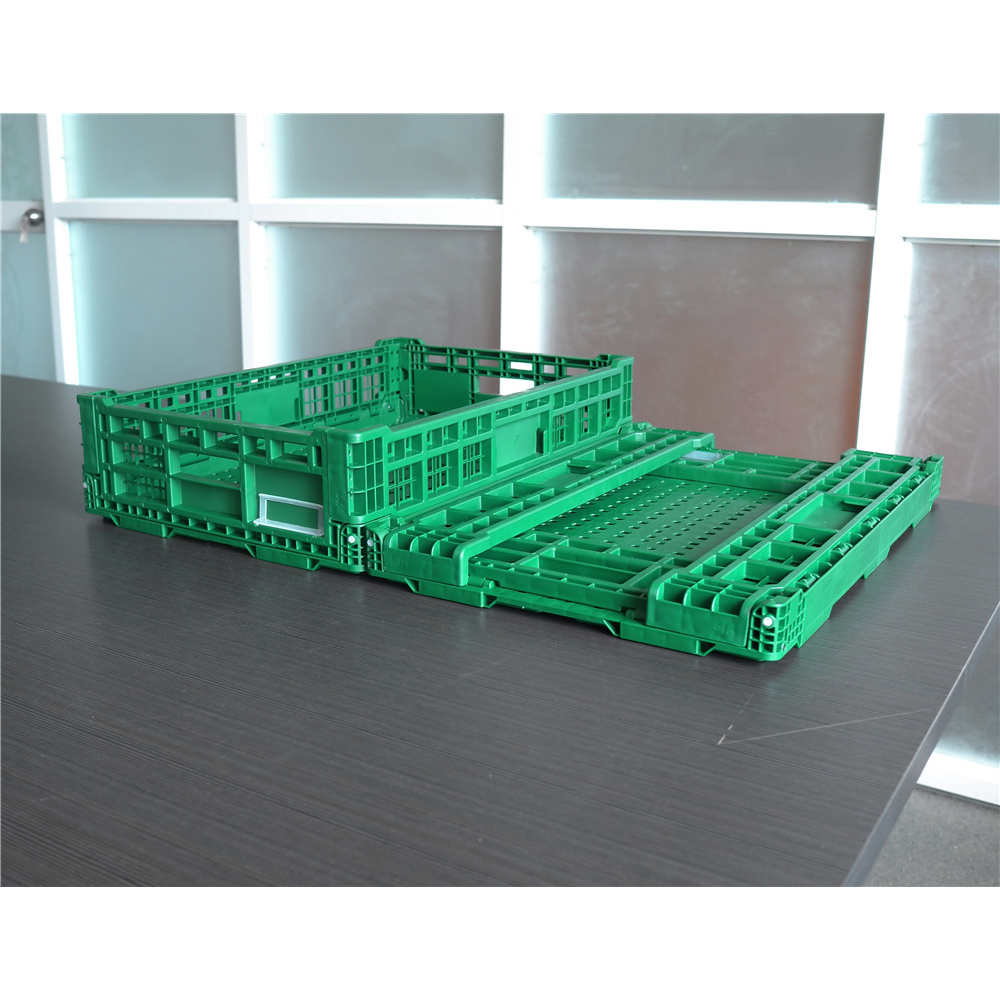 QUANYUN Recyclable Heavy-Duty Foldable Collapsible PP Plastic Crate KN604014W-1