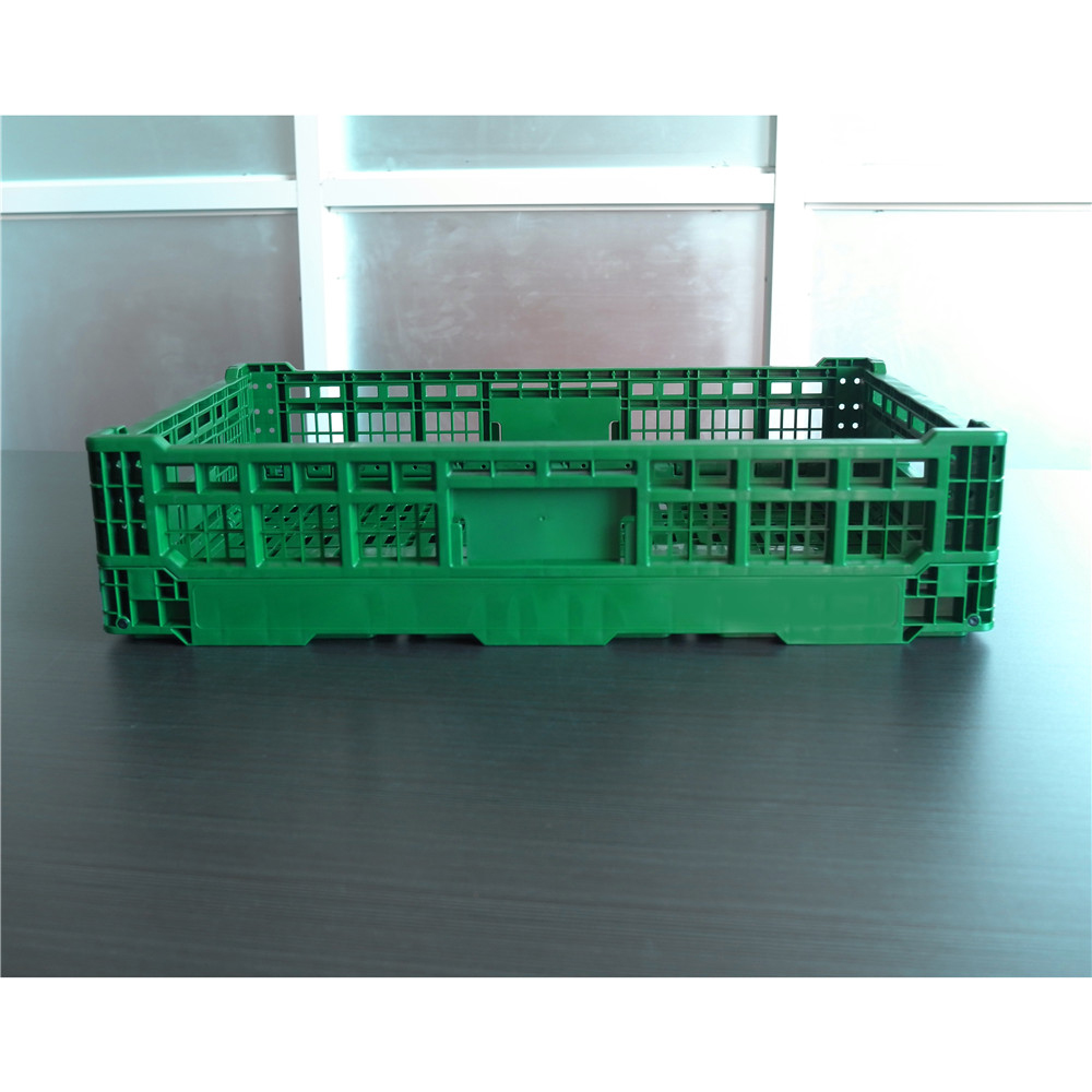 QUANYUN Recyclable Foldable PP Plastic Storage Basket Mesh Style Crate KN604014W-2