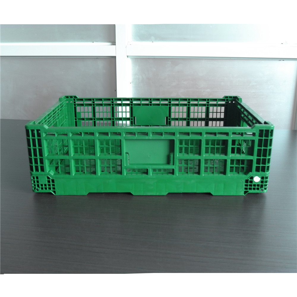 QUANYUN Durable Nestable PP Plastic Mesh Folding Container Stylish Seagrass Crate KN604018W-3