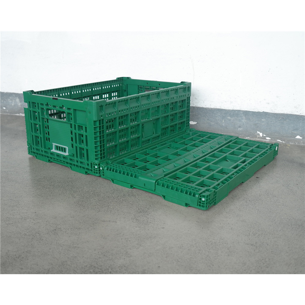 QUANYUN Green Recyclable Durable Solid PP Mesh Collapsible Crate KN604026W-3S
