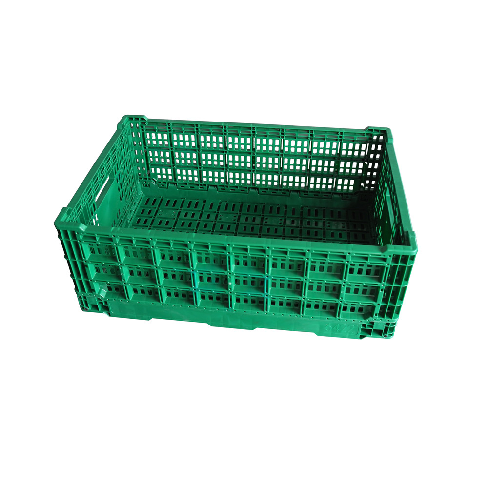QUANYUN  Recyclable Large Mesh PP Folding Crate KN604022W-Q