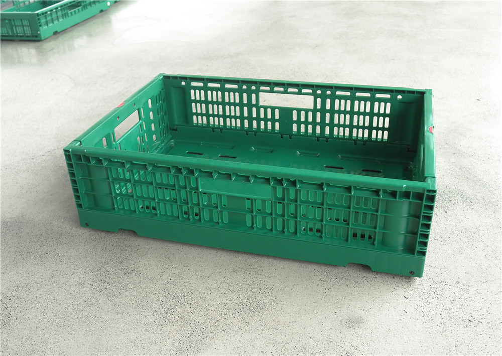 QUANYUN Foldable Stackable Logistics Storage Crate Efficient Produce Basket TY604015W-S