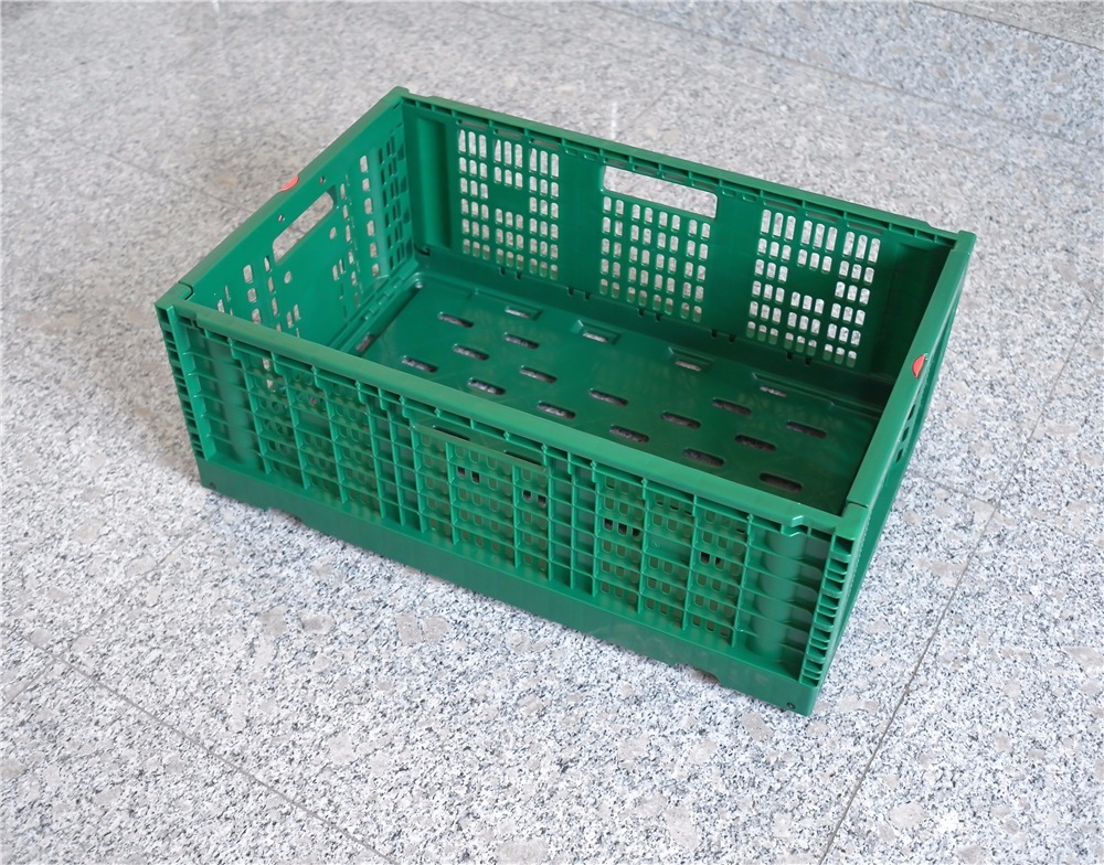 QUANYUN  Convenient PP Plastic Folding Fruit Container Crate Storage TY604021W-S