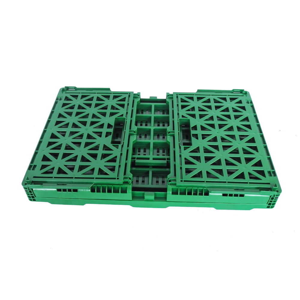 QUANYUN Large Recyclable Foldable Collapsible Plastic Crate PP Mesh Storage Basket KB604030C