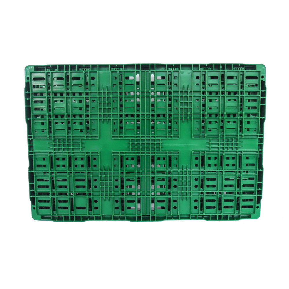 QUANYUN Large Recyclable Foldable Collapsible Plastic Crate PP Mesh Storage Basket KB604030C