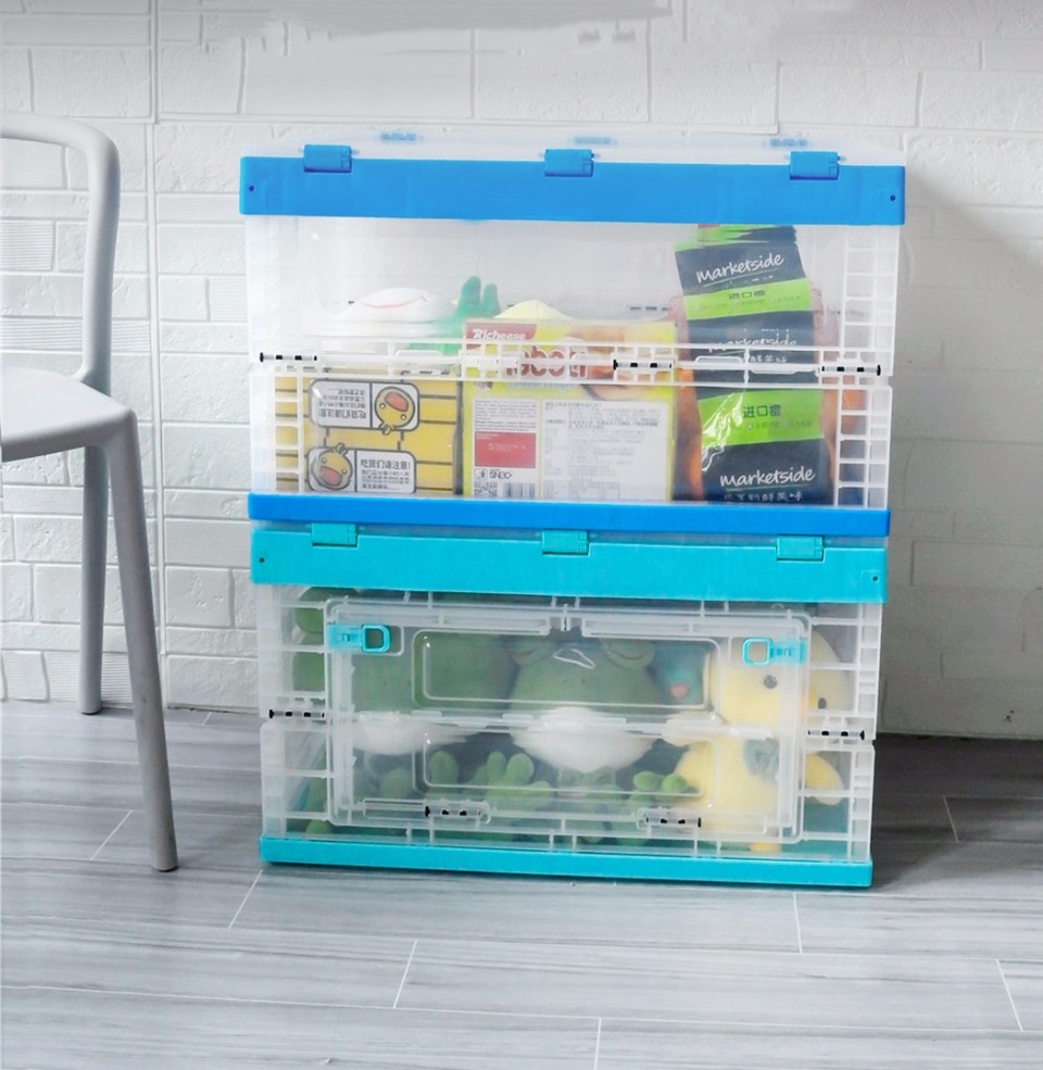 QUANYUN Modern Design Recyclable Solid Rectangle Plastic Storage Crates XS604036C