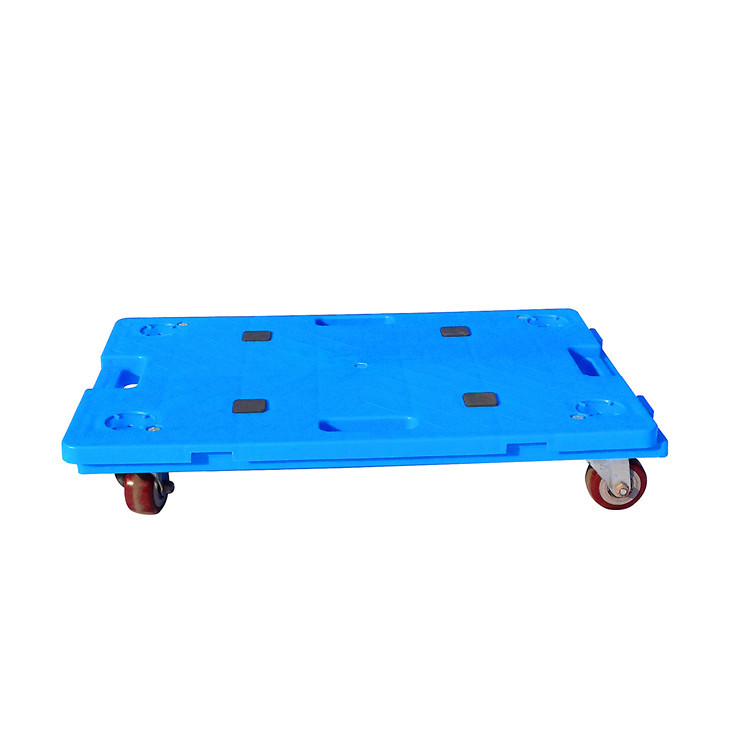 QUANYUN  Customizable PP Plastic Four-Wheel Industrial Furniture Moving Crate WGC6040