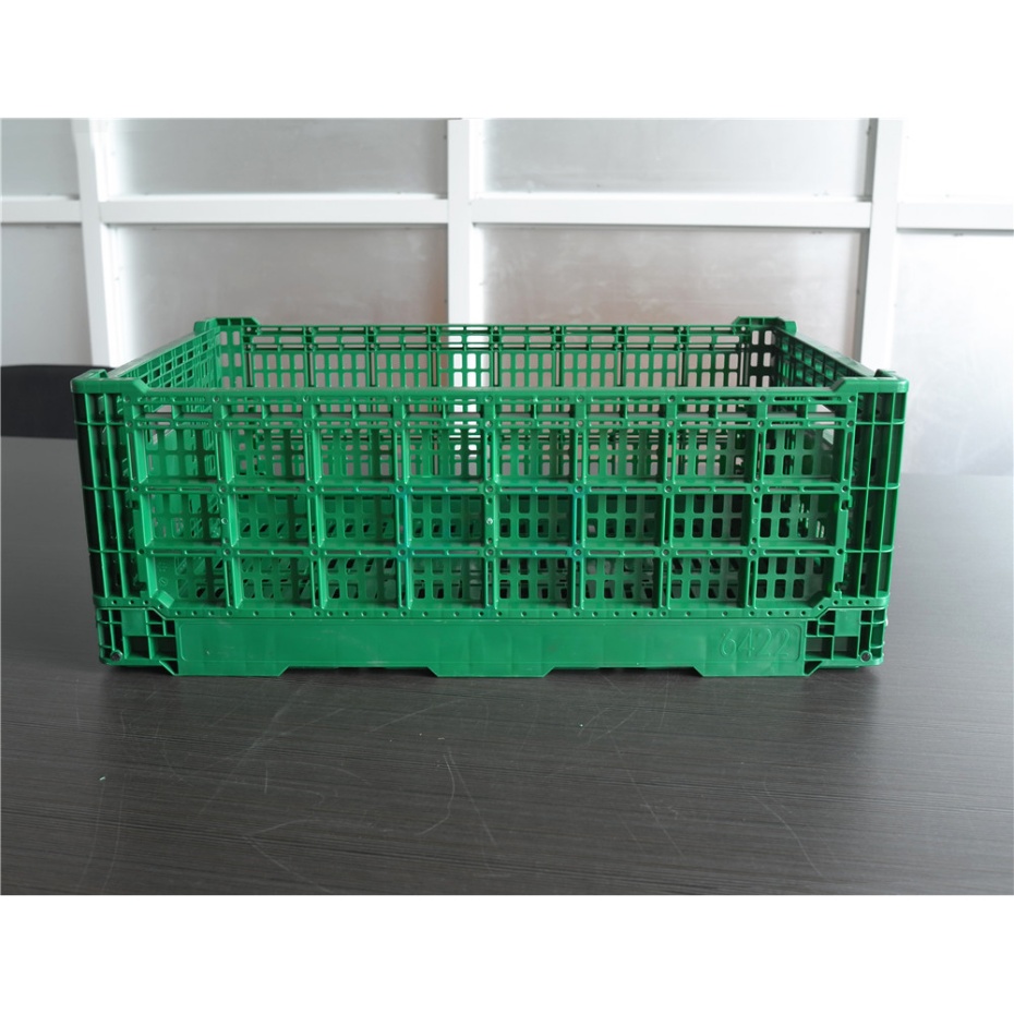 QUANYUN  Recyclable Large Mesh PP Folding Crate KN604022W-Q