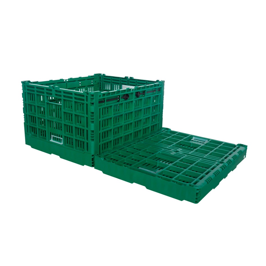 QUANYUN Nestable Lightweight Plastic Containers Foldable PP Mesh Fruit Vegetable Storage Basket KB605034W