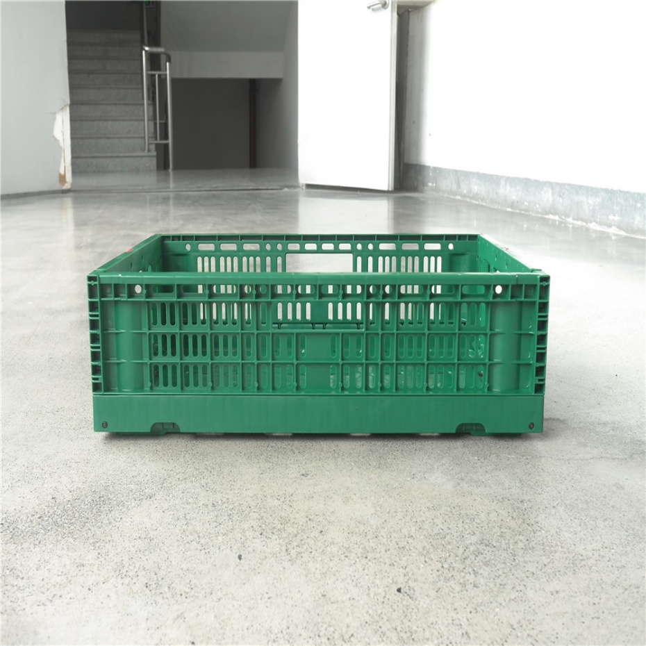 QUANYUN Foldable Stackable Logistics Storage Crate Efficient Produce Basket TY604015W-S